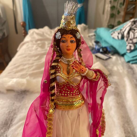 ANTIQUE 1920'S AMRAPALI Indian doll bY MS ARTS Dancer DOLL - Picture 7 of 9